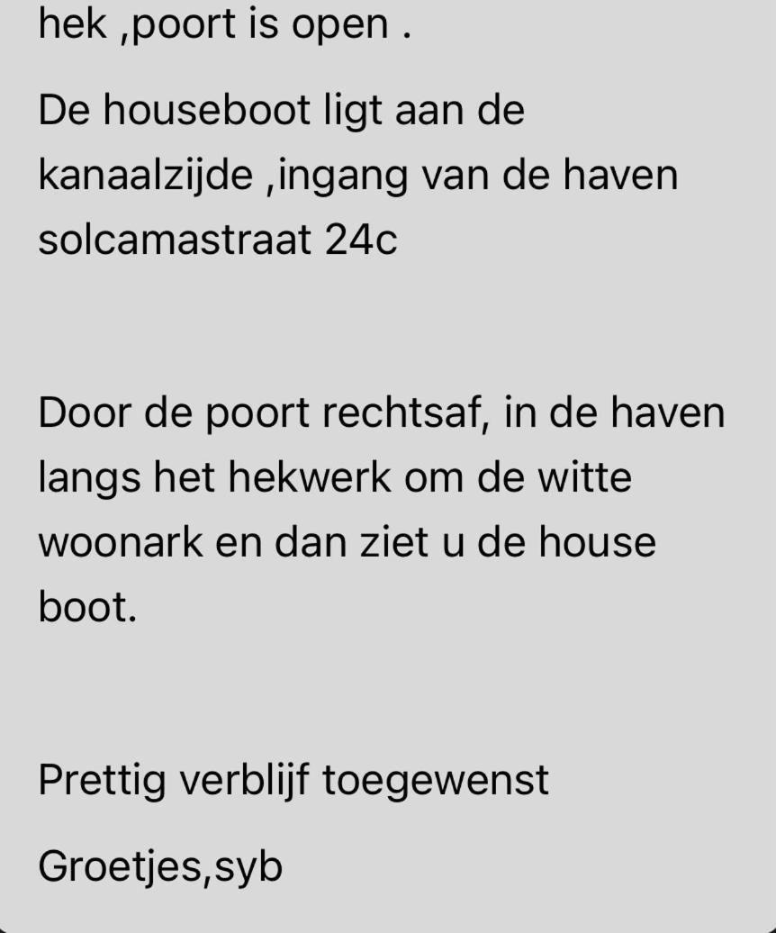 Houseboot Solcamastraat 24 C Suameer Exterior foto